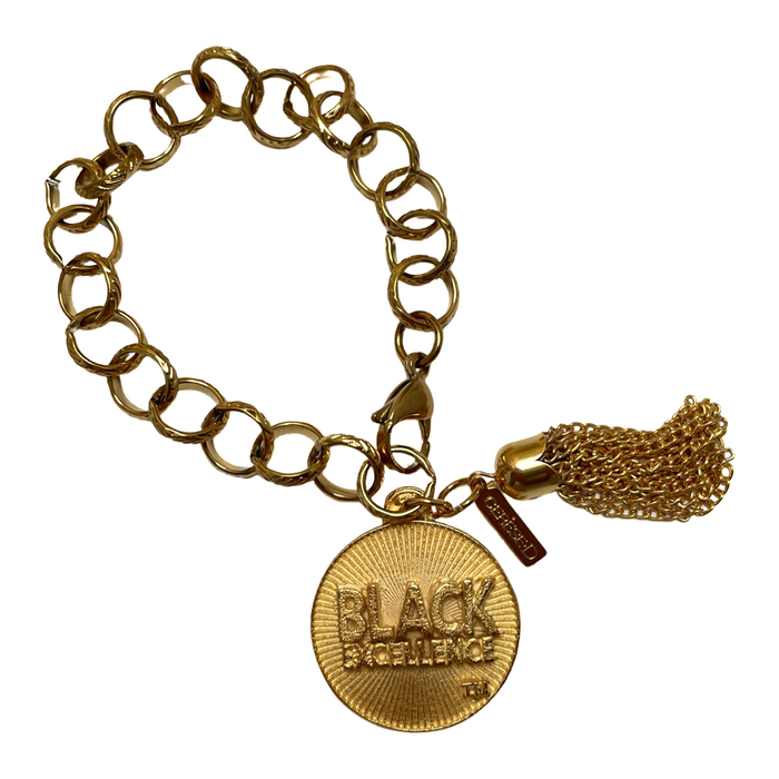 Black Excellence Classic Rope Bracelet Black Excellence Cerese D, Inc. Gold Rolo 