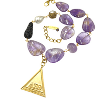 Delta Purple Chuckle Necklace DELTA Necklaces Cerese D, Inc.   