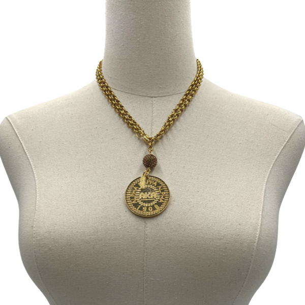 AKA Classic 3 Way Gold Necklace AKA Necklaces Cerese D, Inc.   