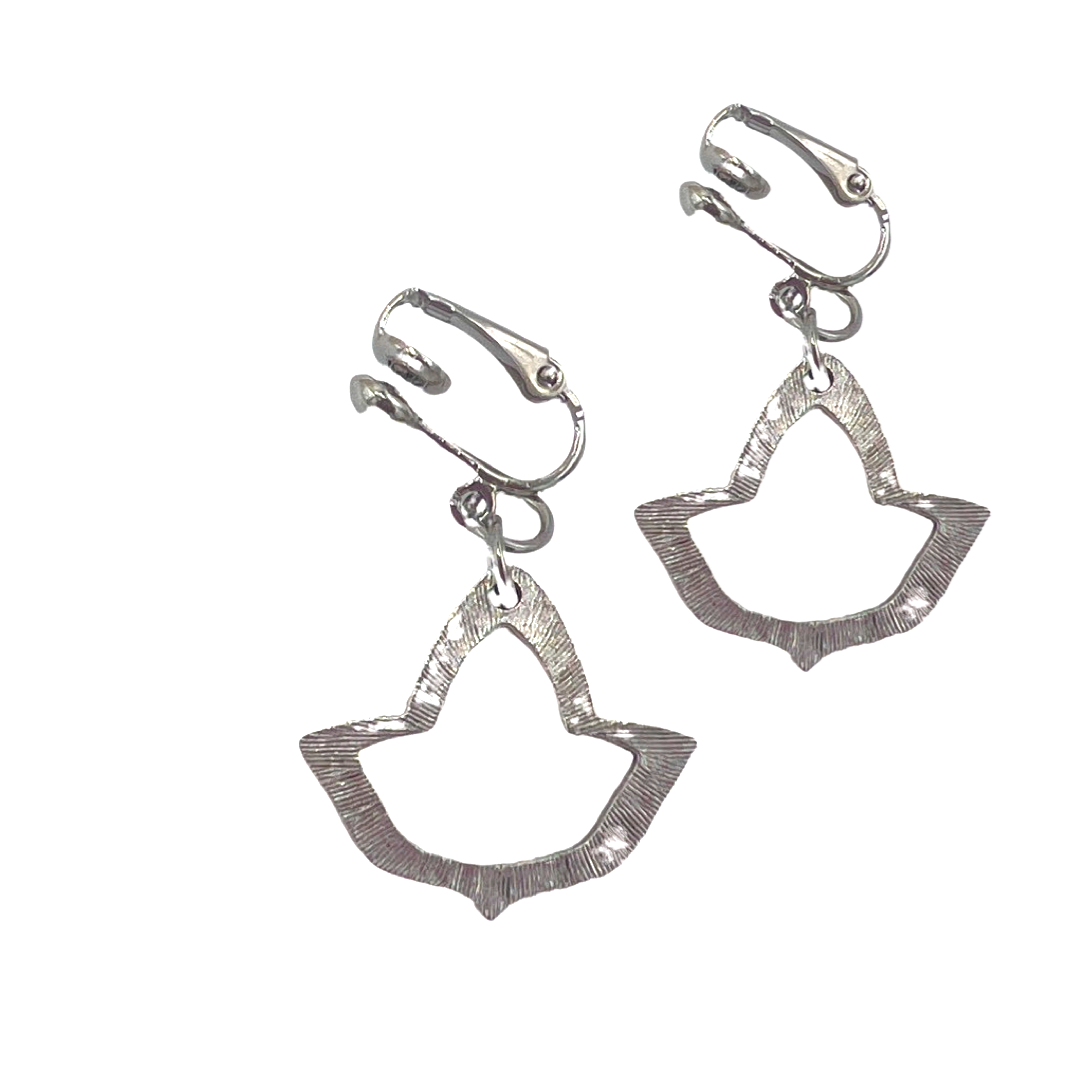 AKA Large Open Ivy Earring AKA Earrings Cerese D, Inc. Silver Clip On 