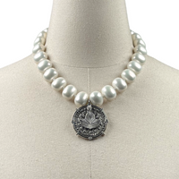 AKA Classic Pearl Single Necklace AKA Necklaces Cerese D Jewelry Silver Ivy Trust 