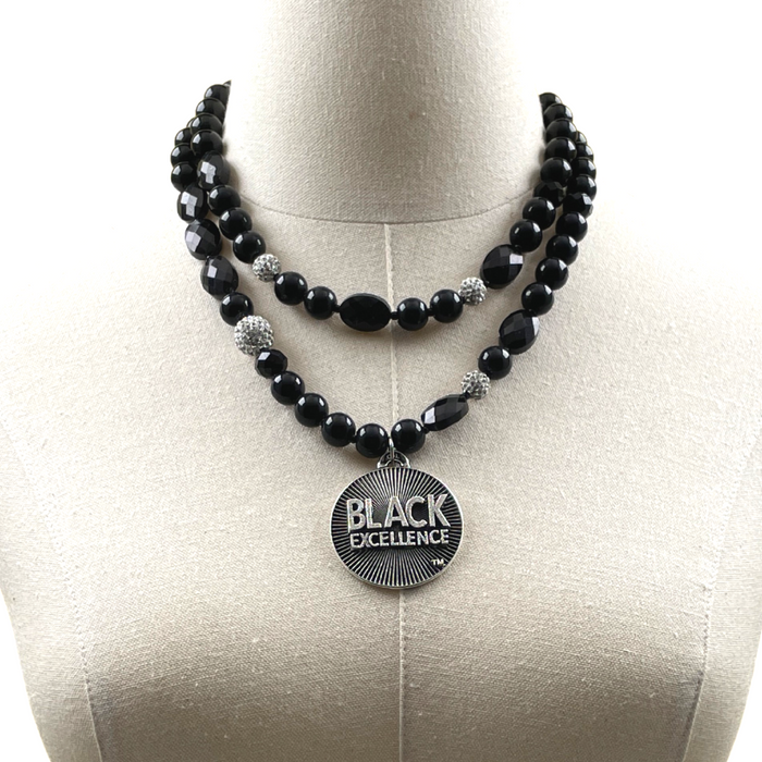 Community Leader Necklace Black Excellence Cerese D, Inc. Silver  