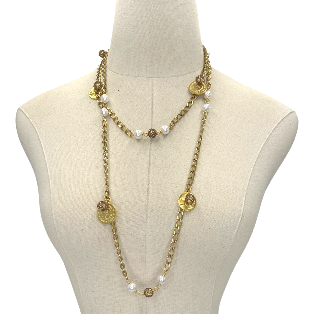 Links Classic Chanel Necklace LINKS Necklaces Cerese D, Inc. Gold  