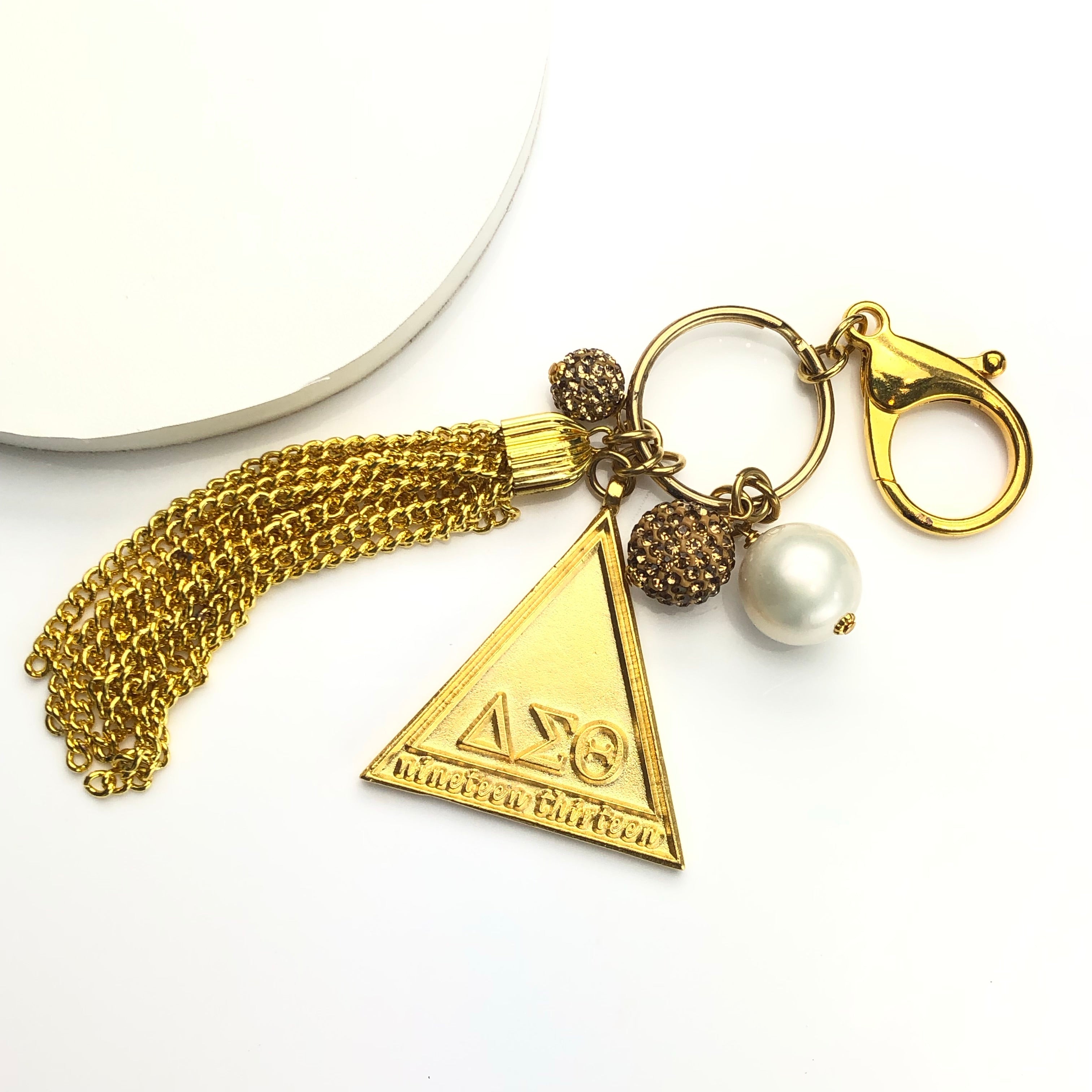 K13147 DELTA Delta Keychain Cerese D, Inc. Gold Pyramid 