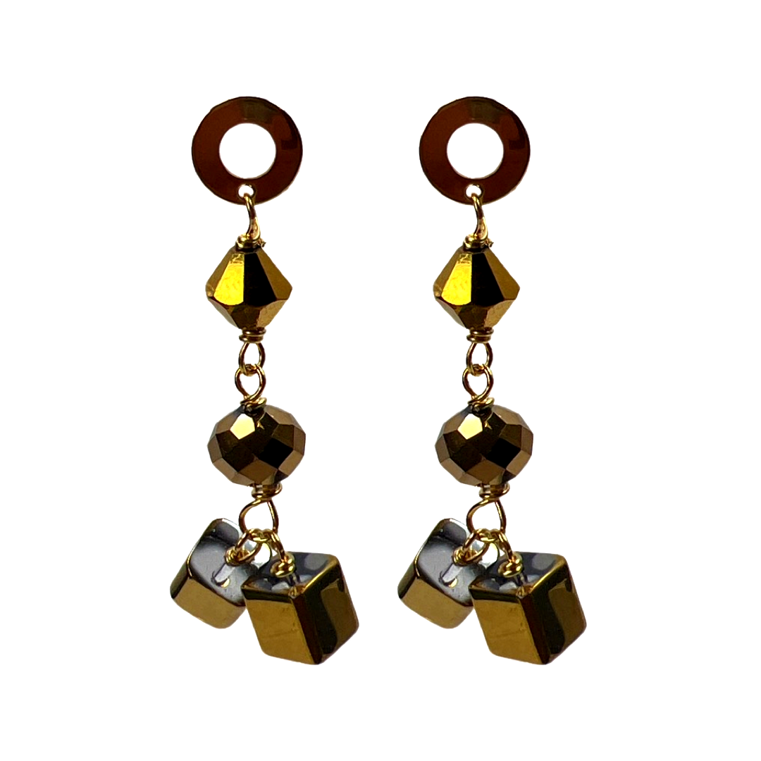 Bronze Spice Sift Earring Earrings Cerese D, Inc.   