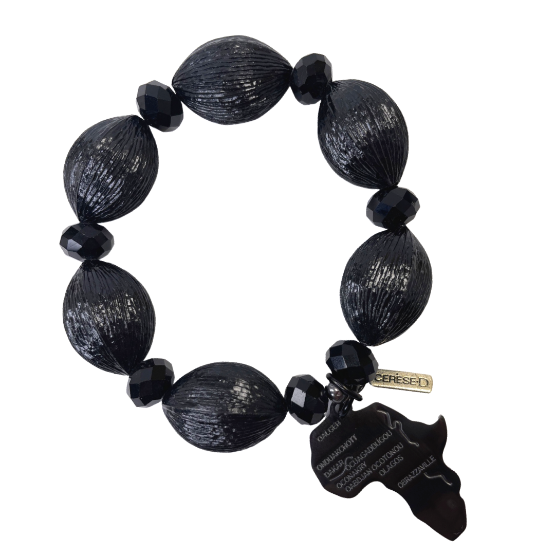 African Wonders Bracelet Black Excellence Cerese D, Inc. Jet  