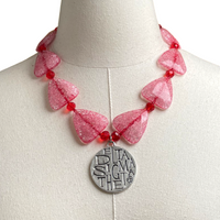 Delta Red Sand Necklace Delta Necklace Cerese D, Inc. Silver  