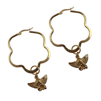 Gabriella Angel Hoop Earrings Hoops Cerese D, Inc.   