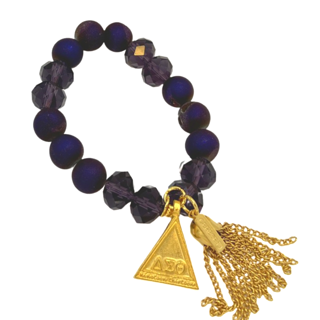 Delta Purple Druzi Bracelet DELTA Bracelets Cerese D, Inc.   
