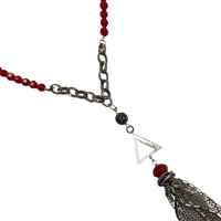 Delta Dear Tassel Chain Necklace DELTA Necklaces Cerese D, Inc. Option C  