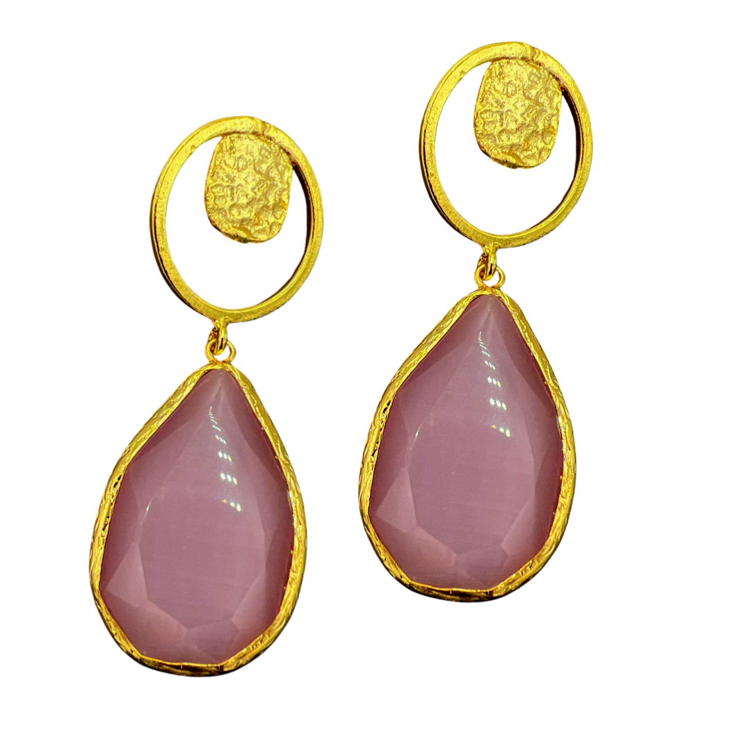 Pink Daisy Earring Earrings Cerese D, Inc.   
