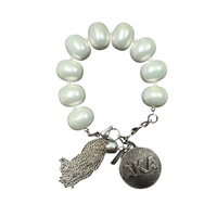 AKA Classic Pearl Bracelet AKA Bracelets Cerese D Jewelry Silver Radiant 