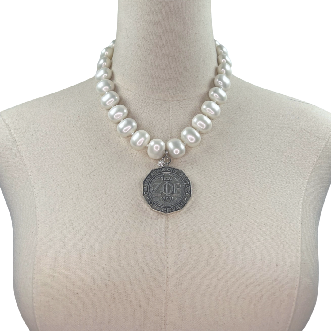 Zeta Classic Pearl Single Necklace Zeta Necklace Cerese D Jewelry Funky  