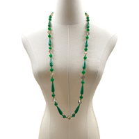Green Jade Living Night Necklace Necklace Cerese D, Inc. C  