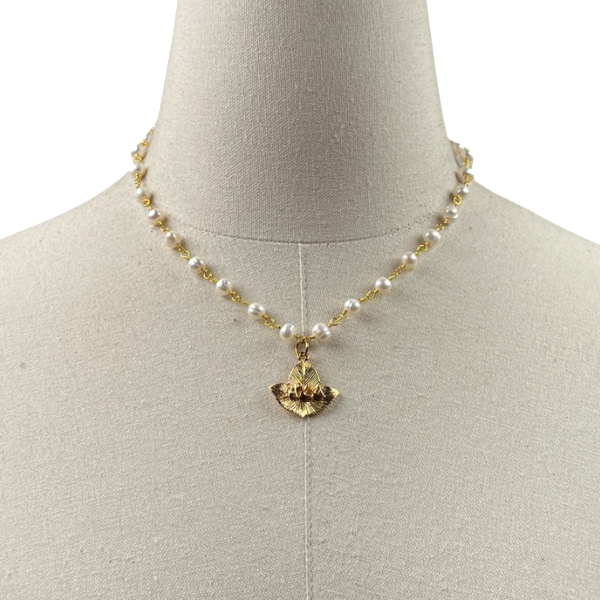 AKA Segovia Pearl Necklace AKA Necklaces Cerese D, Inc. Gold  