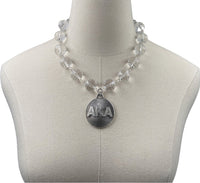 AKA Clear Sweet Necklace AKA Necklaces Cerese D, Inc. Silver  