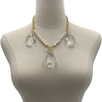 Sublime Beauty Necklace Necklaces Cerese D, Inc. Gold Clear 