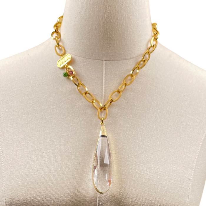 AKA Drop By Necklace AKA Necklaces Cerese D, Inc. Gold  