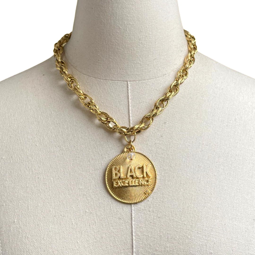 Black Excellence Classic Rope Necklace Black Excellence Cerese D, Inc. Gold Rope 