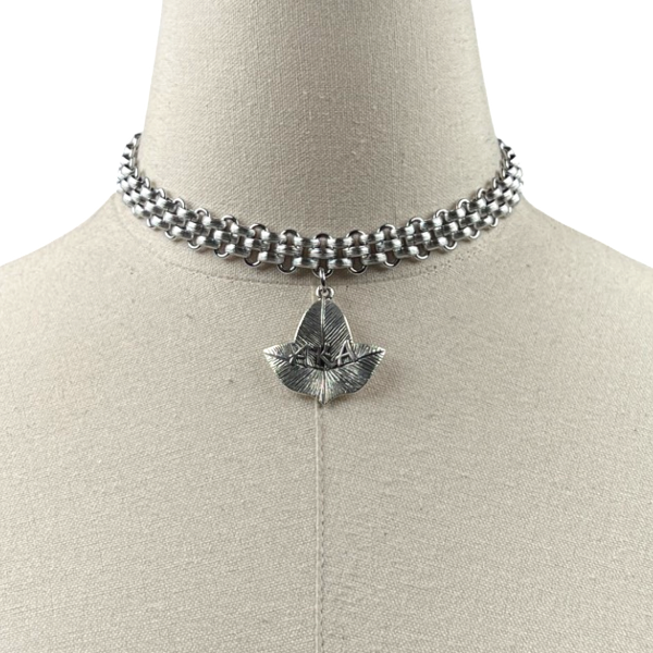 AKA Milan Stylish Choker Necklace AKA Necklaces Cerese D, Inc. Silver  