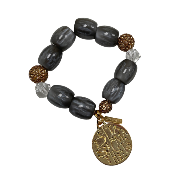 Delta Diva Grey Bracelet DELTA Bracelets Cerese D, Inc. Gold  