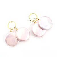 Pink Tint Earrings Earrings Cerese D Jewelry Gold  