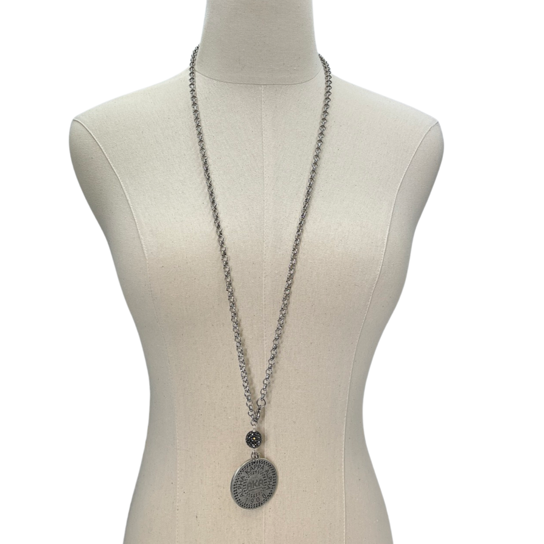AKA Classic 3 Way Silver Necklace AKA Necklaces Cerese D, Inc.   