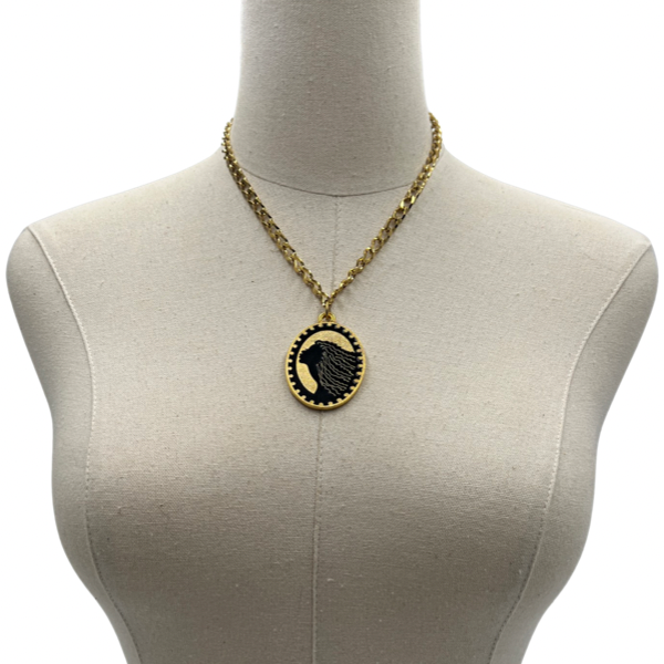 Pictured in Memory Necklace Black Excellence Cerese D, Inc. Gold 18" 