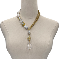 Boulder Pearl Necklace Necklaces Cerese D, Inc. Gold C 