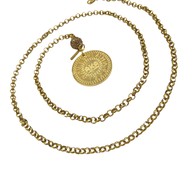 AKA Drop Letters Necklace-Gold 