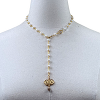 AKA Refined Madrid Pearl Necklace AKA Necklaces Cerese D, Inc. Gold  