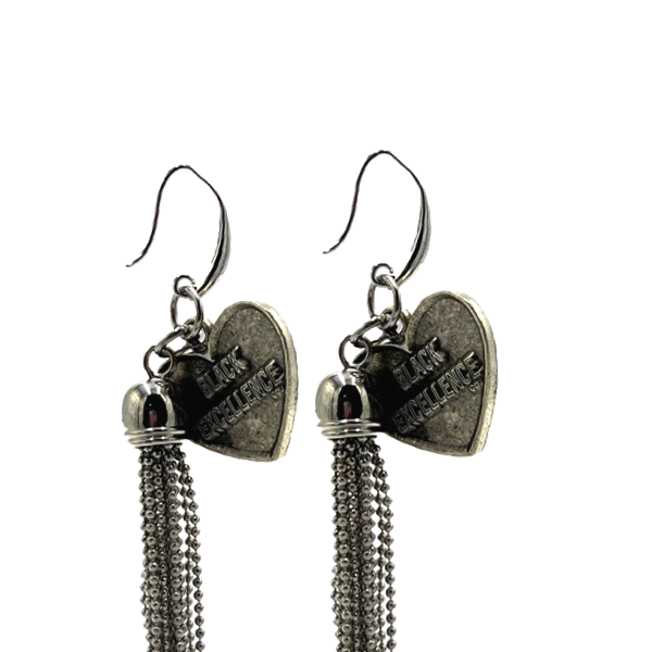 Trusted Friend Earrings Black Excellence Cerese D, Inc. Silver  
