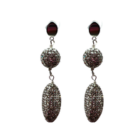 Three Pave Earring Earrings Cerese D, Inc.   