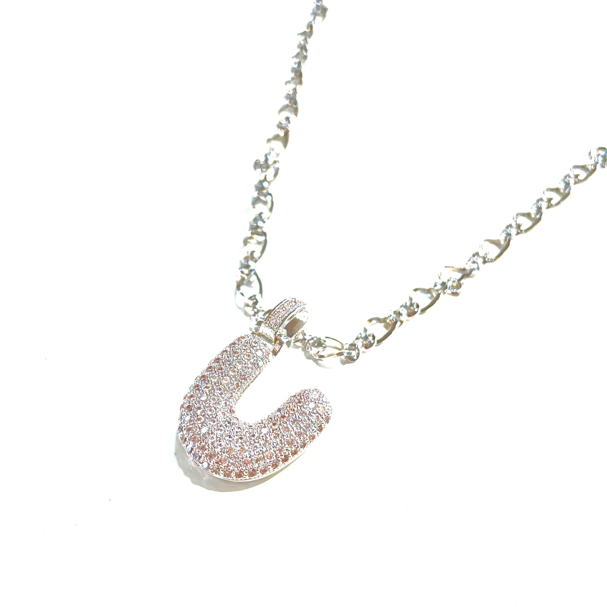 Initial Impression Necklace Necklaces Cerese D, Inc. Silver U 