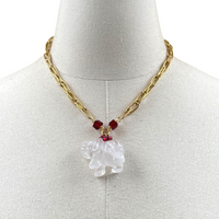 Delta Swarovski Crystal Embellished Elephant Necklace Delta Necklace Cerese D, Inc. Gold  