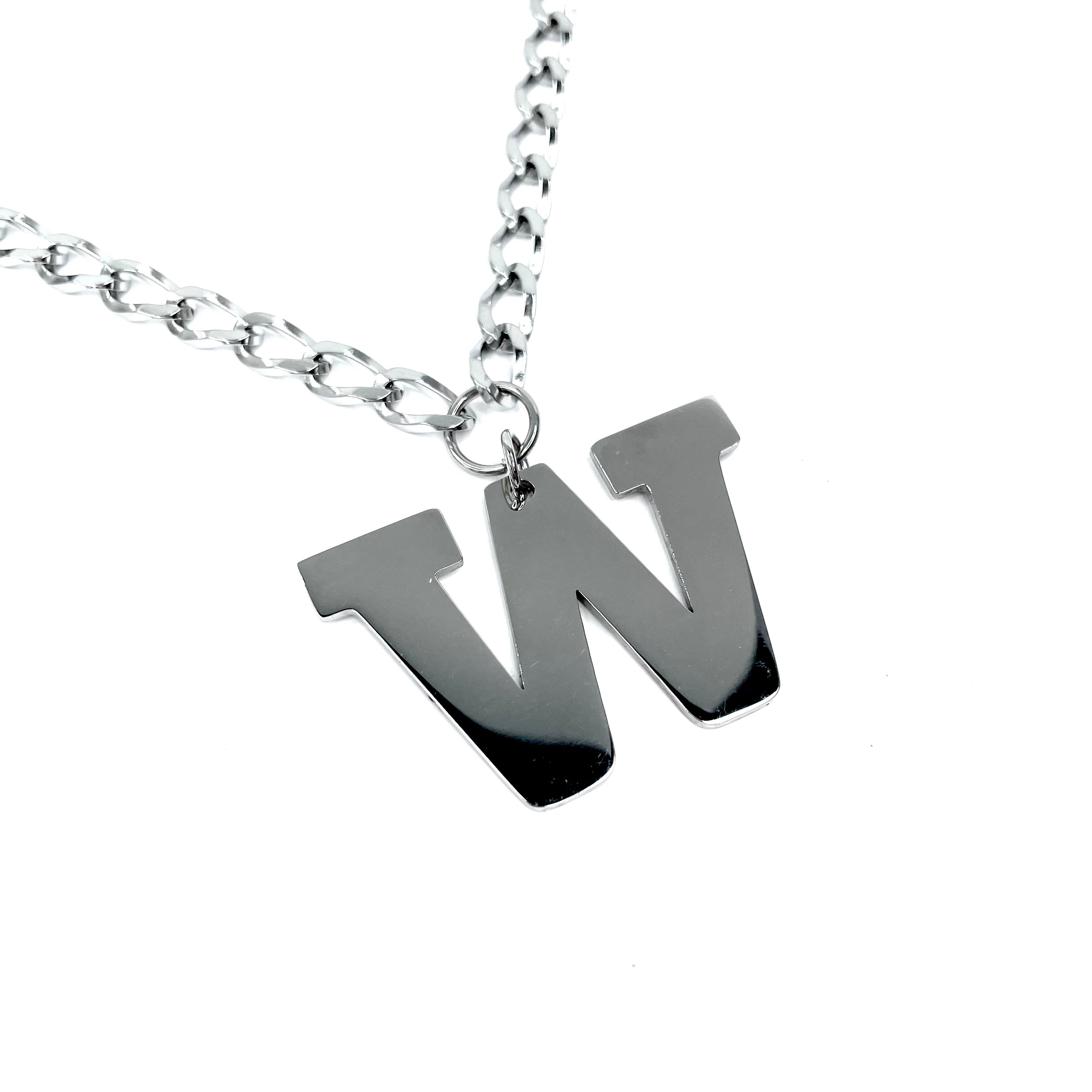 Lettering Legend Necklace Necklaces Cerese D, Inc. Silver W 