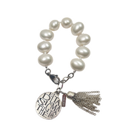 Delta Classic Pearl Bracelet DELTA Bracelets Cerese D Jewelry Silver Funky 
