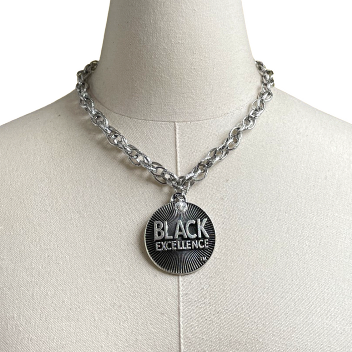 Black Excellence Classic Rope Necklace Black Excellence Cerese D, Inc. Silver Rope 