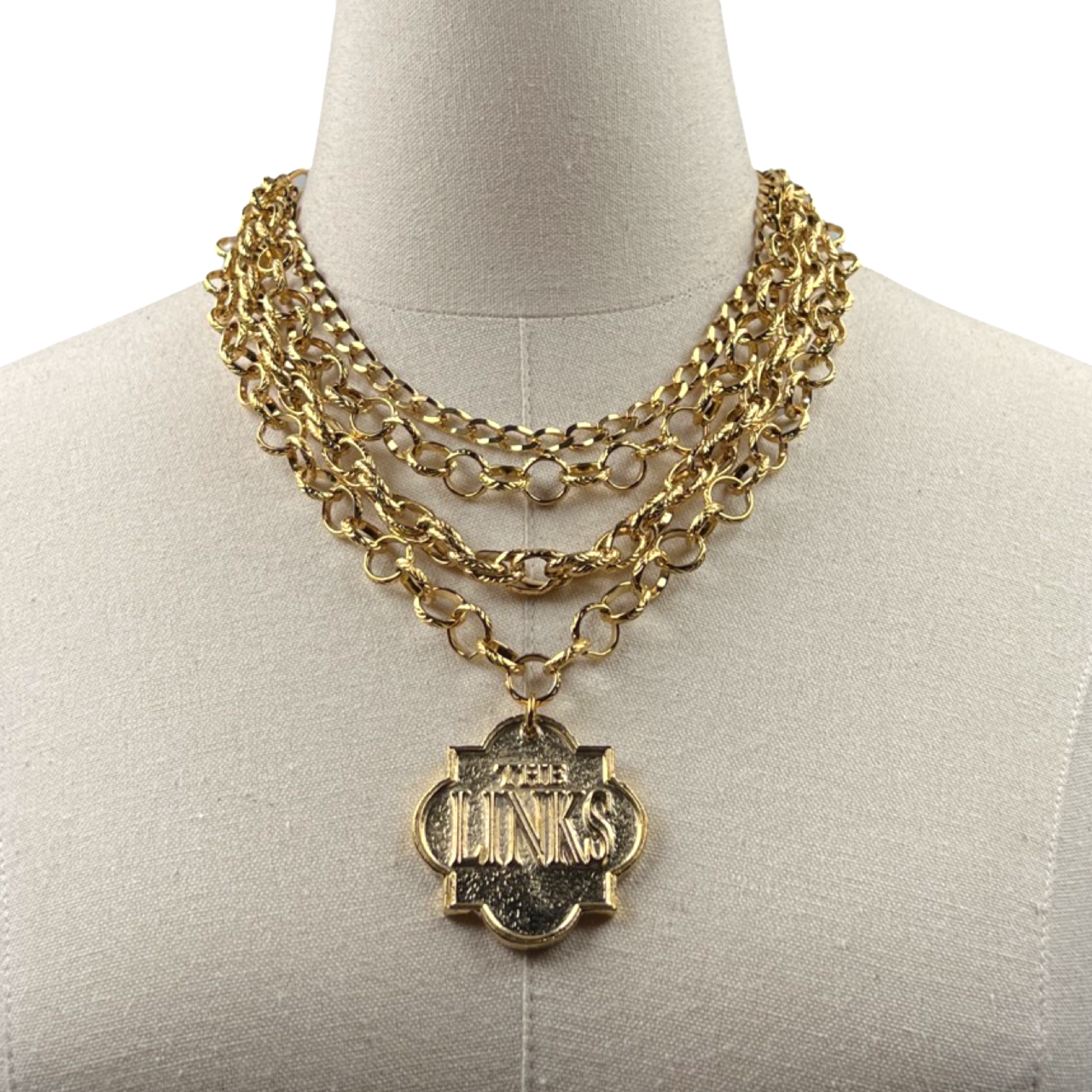 Links Classic Beat Necklace LINKS Necklaces Cerese D, Inc. Shield Gold 