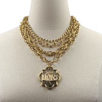 Links Classic Beat Necklace LINKS Necklaces Cerese D, Inc. Shield Gold 