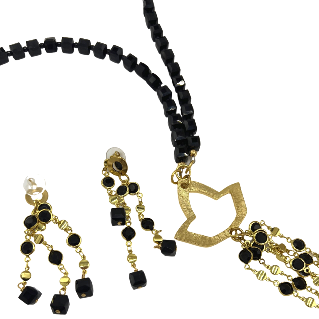 AKA Black Cubic Necklace AKA Necklaces Cerese D, Inc.   