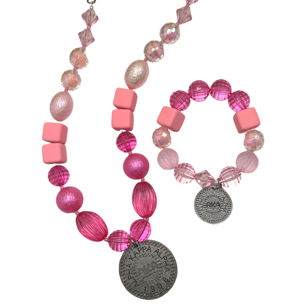 AKA Pink Ombre Necklace Set