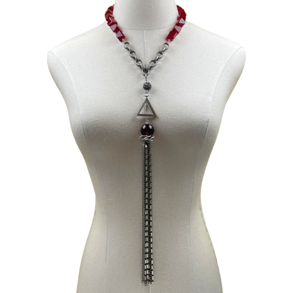 Delta Dear Tassel Chain Necklace DELTA Necklaces Cerese D, Inc.   