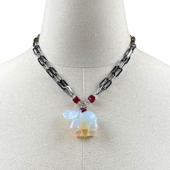Delta Swarovski Crystal Embellished Elephant Necklace