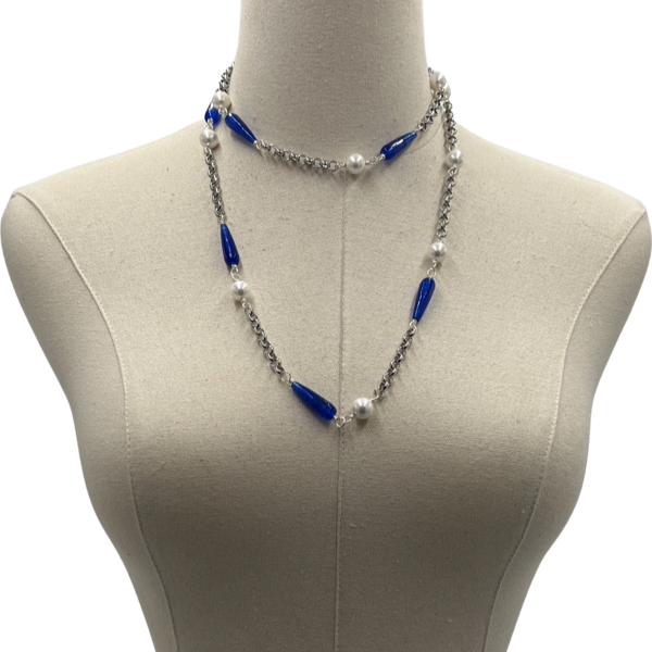 Marine Blue Necklace Zeta Necklaces Cerese D, Inc.   