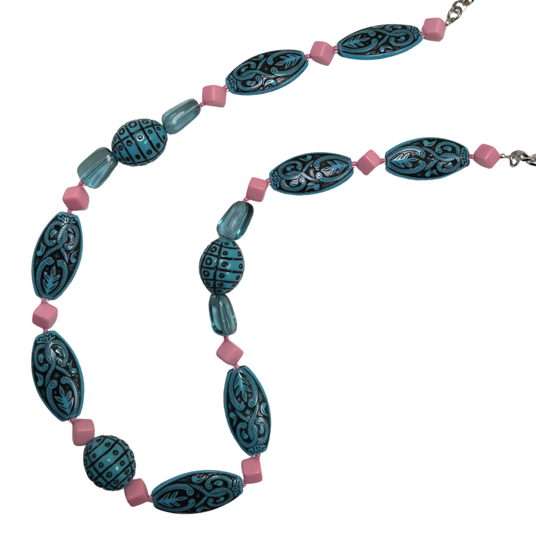 Linnea Pink and Blue Necklace Closet Sale Cerese D, Inc.   