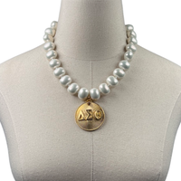 Delta Classic Pearl Single Necklace DELTA Necklaces Cerese D Jewelry Gold Radiant 
