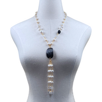 Timeless Lenora Pearl Necklace Closet Sale Cerese D, Inc. Gold  