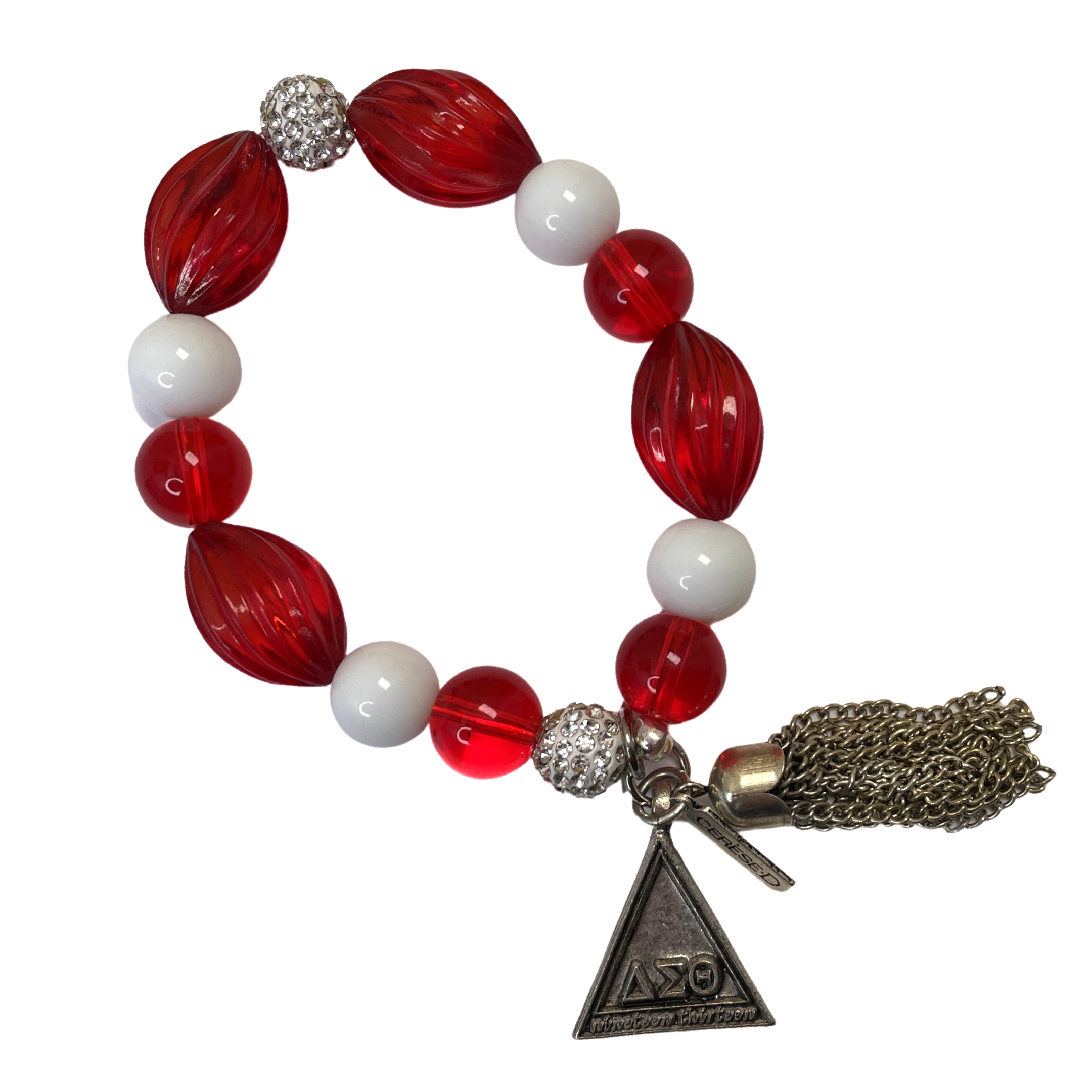 Delta Red Candy Bracelet DELTA Bracelets Cerese D, Inc. Silver  
