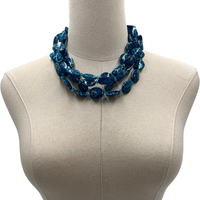 Maya Blue Necklace Necklaces Cerese D, Inc.   